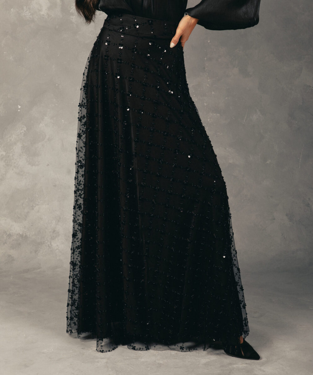 Black Embellished Skirt - Image 3