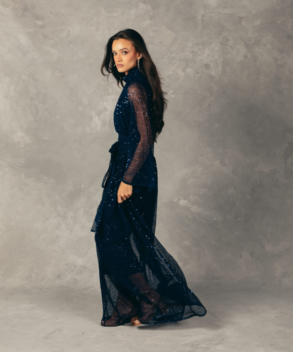 The Constellation Dress - Navy Blue - Image 2