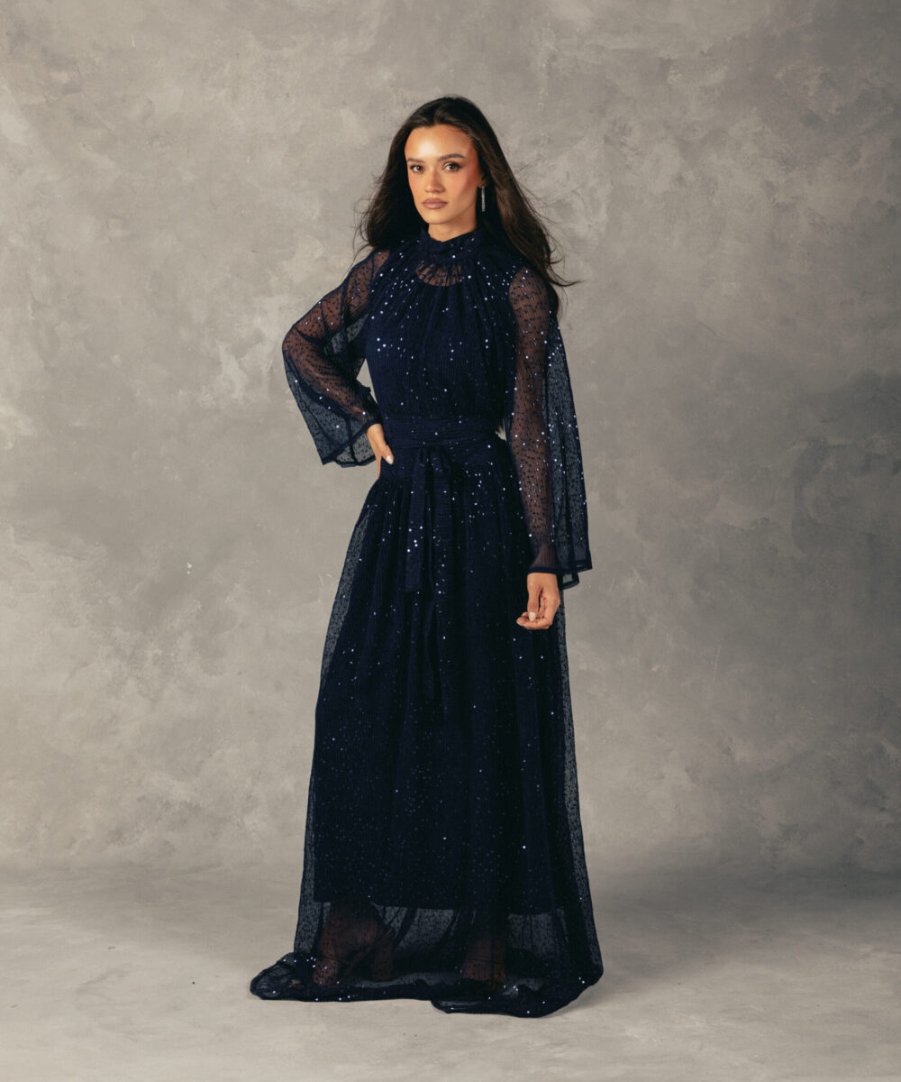 The Constellation Dress - Navy Blue - Image 6