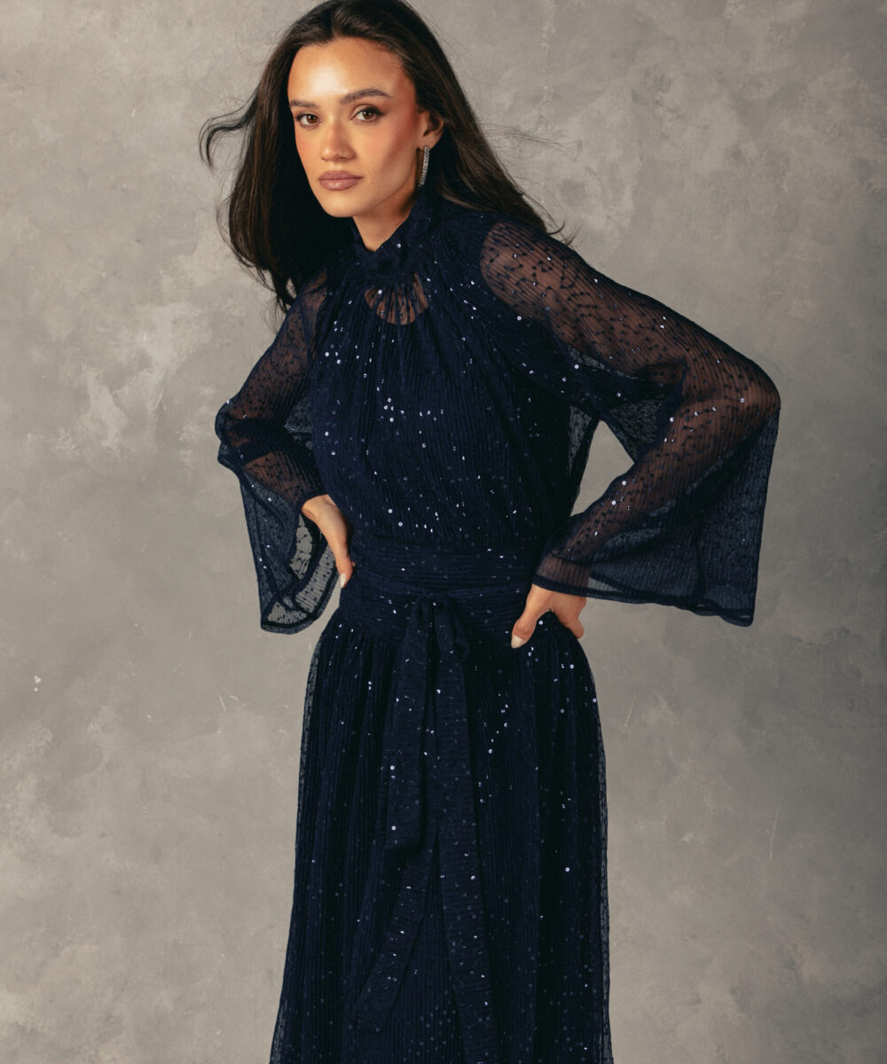 The Constellation Dress - Navy Blue - Image 3