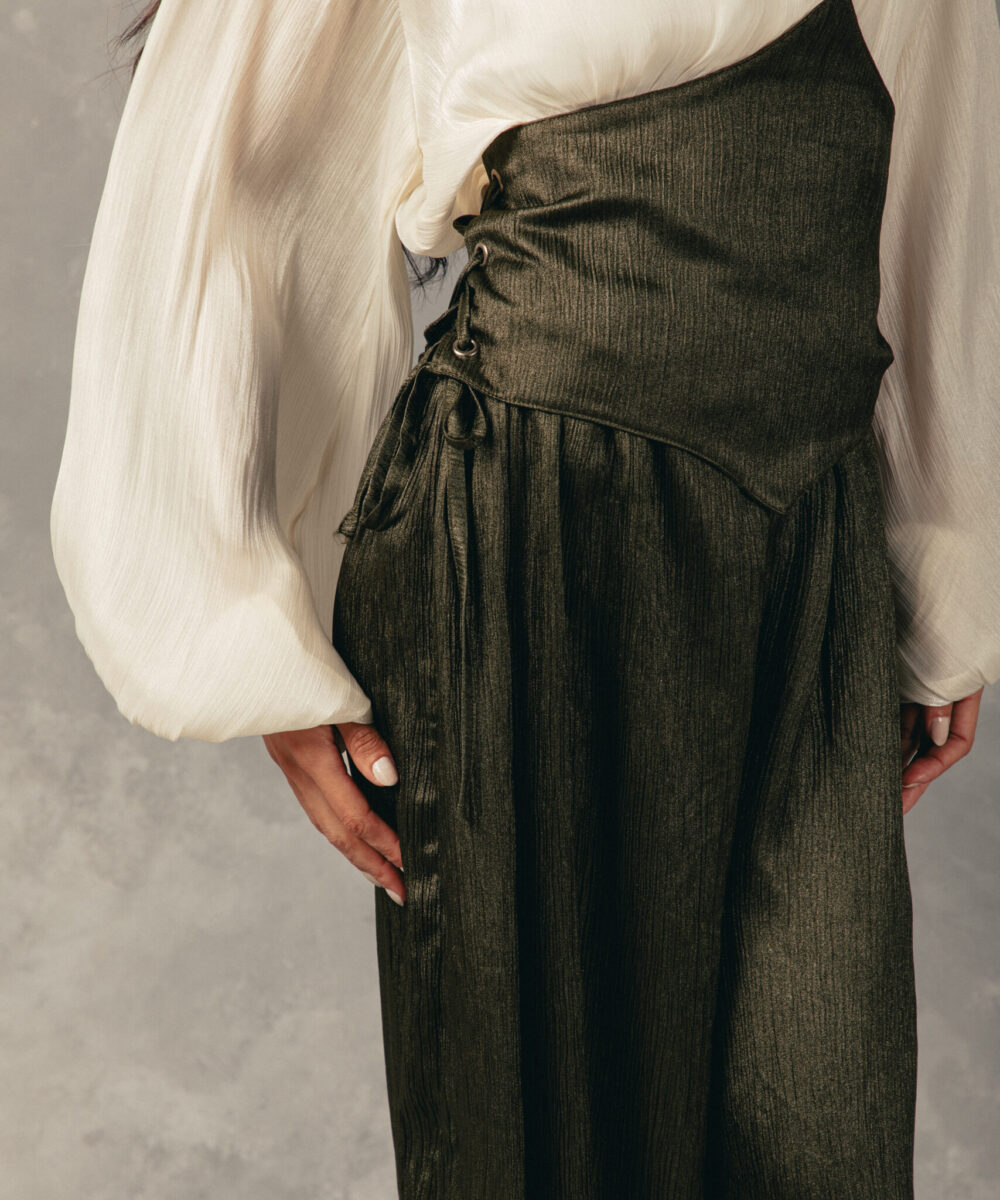 Draped Balloon Pants - Olive (PRE ORDER) - Image 6