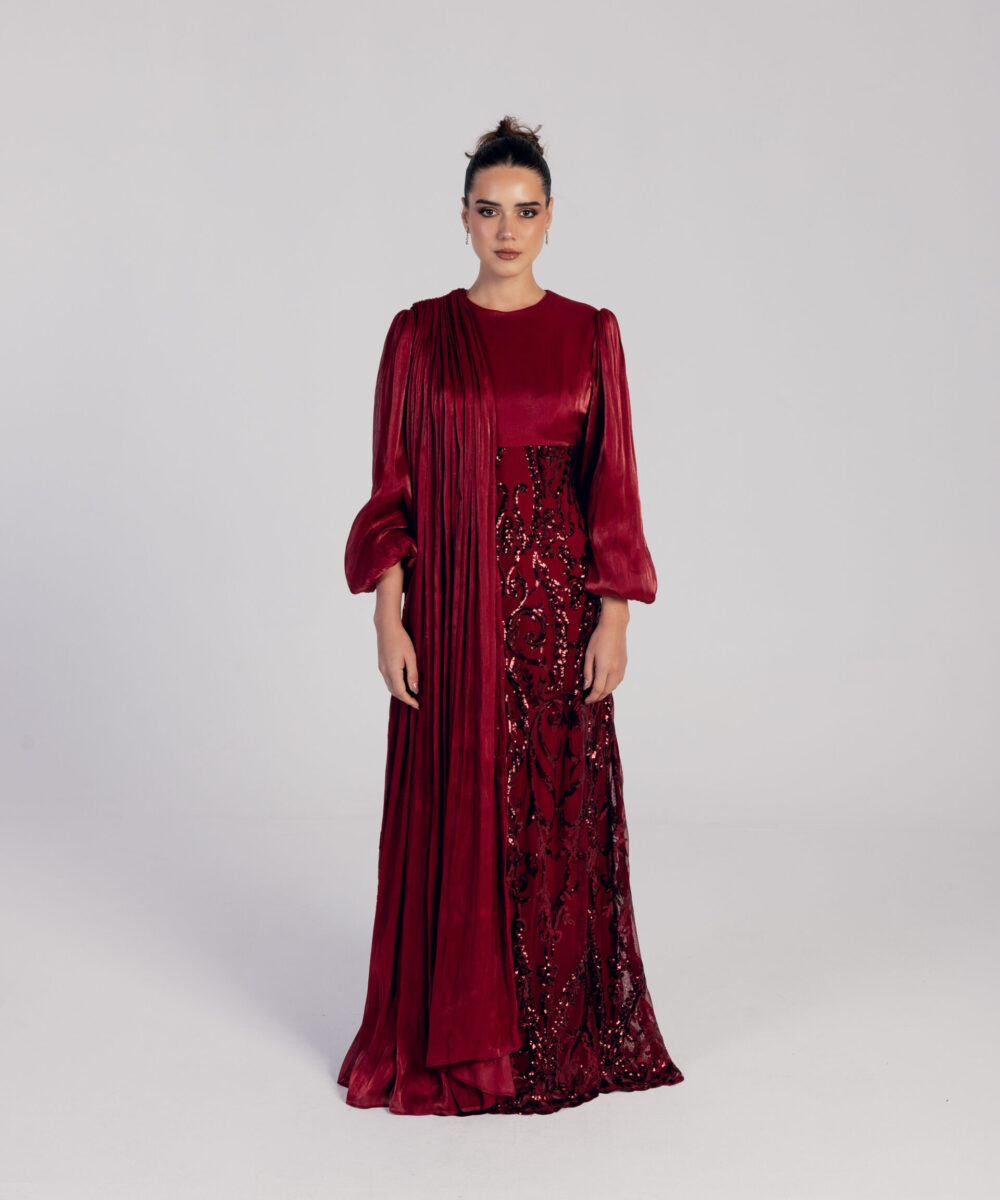 The Burgundy Luxe Dress – Pre-order
