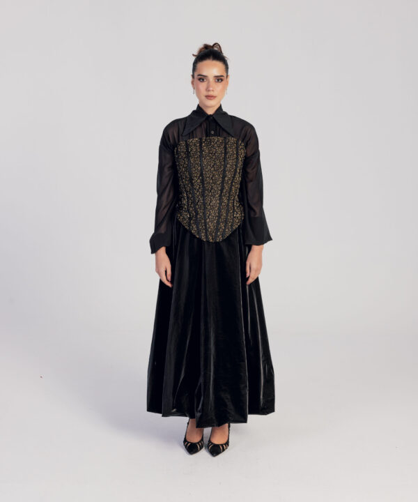 Golden Net Brocade Corset