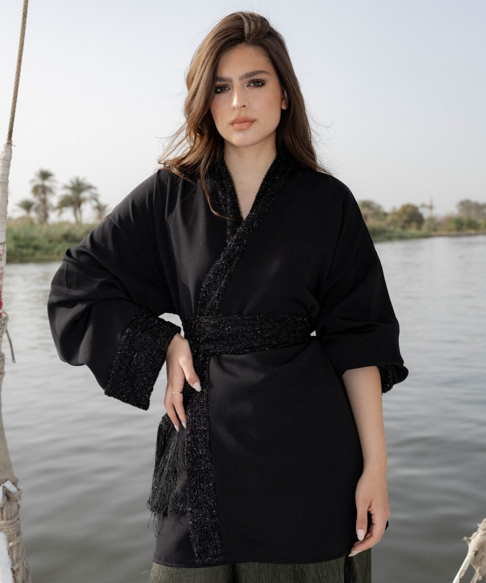 The Noir Sparkle Kimono