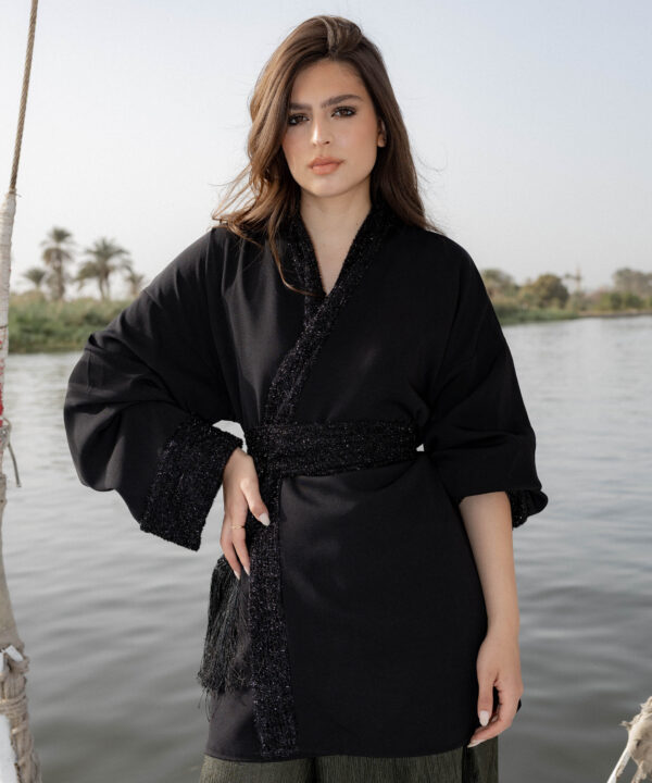 The Noir Sparkle Kimono
